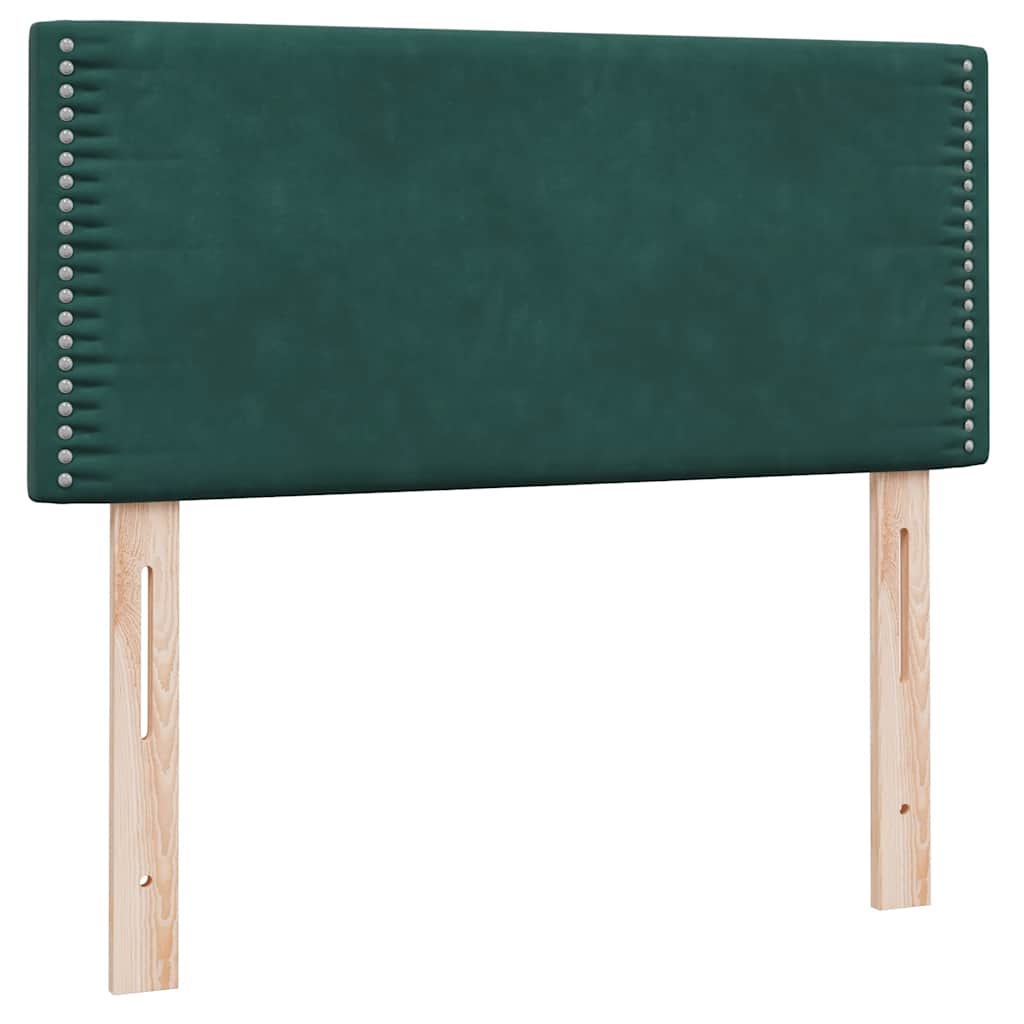Boxspring met matras fluweel donkergroen 100x210 cm – afbeelding 6