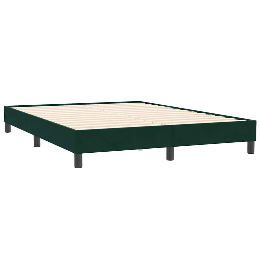 Boxspring met matras fluweel donkergroen 160x210 cm – afbeelding 5