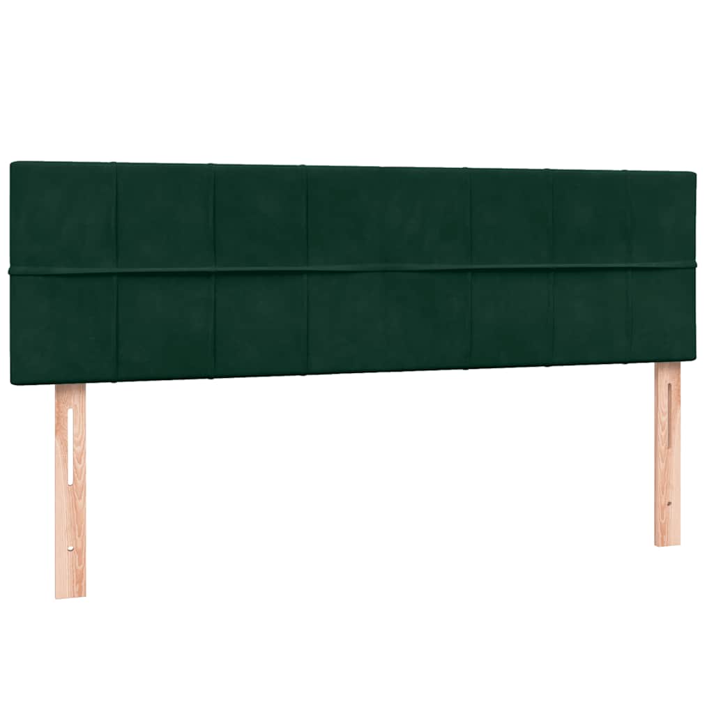 Boxspring met matras fluweel donkergroen 160x210 cm – afbeelding 6