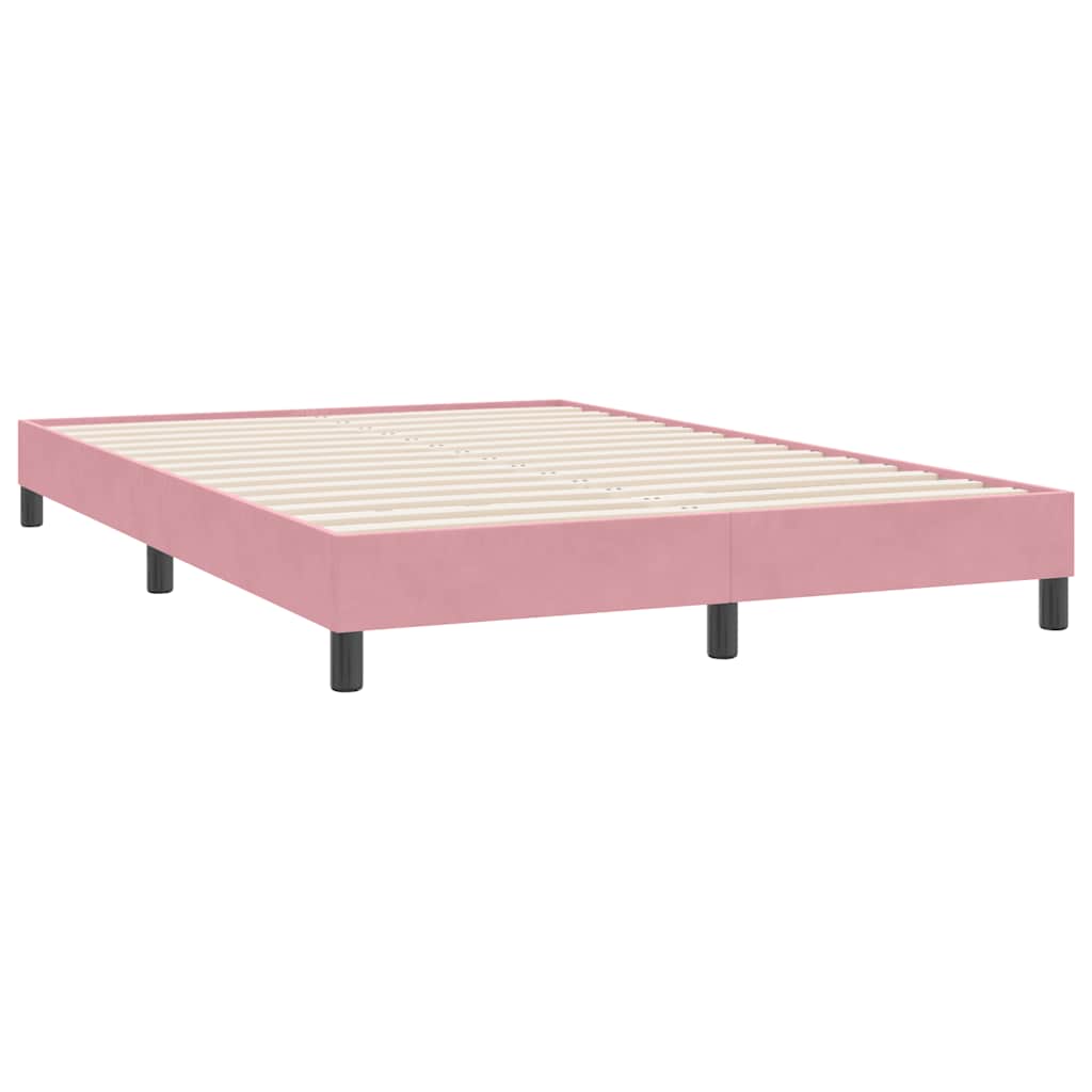 Boxspring met matras fluweel roze 140x220 cm – afbeelding 5