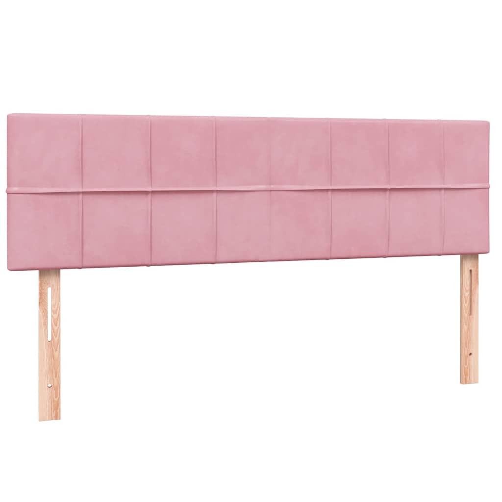 Boxspring met matras fluweel roze 140x220 cm – afbeelding 6