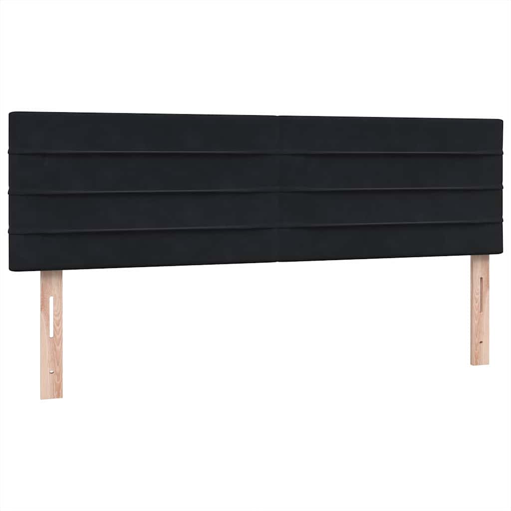 Boxspring met matras fluweel zwart 160x210 cm – afbeelding 7