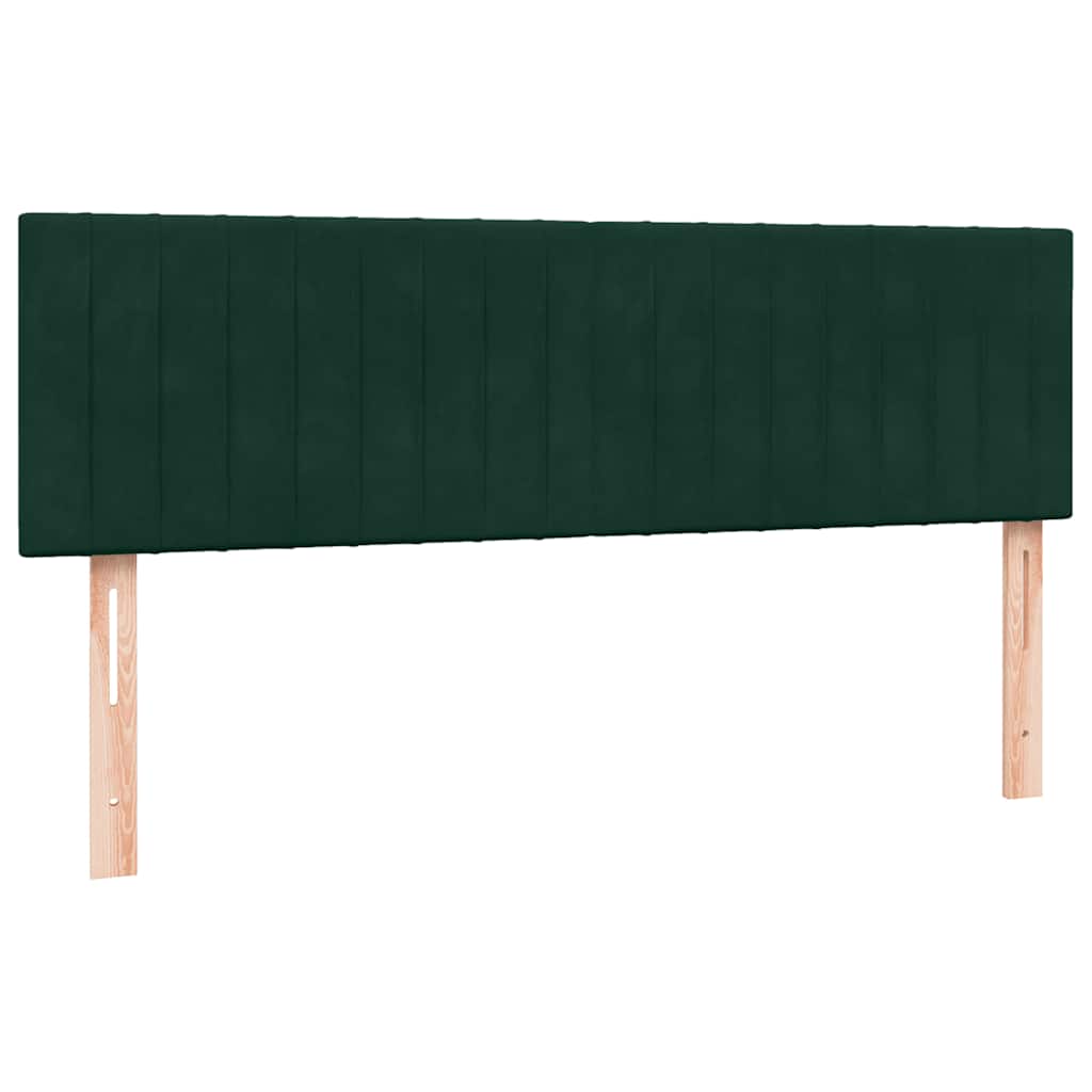 Boxspring met matras fluweel donkergroen 160x210 cm – afbeelding 6
