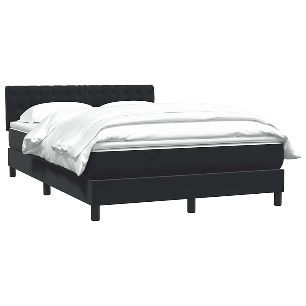 Boxspring met matras fluweel zwart 140x210 cm – afbeelding 3