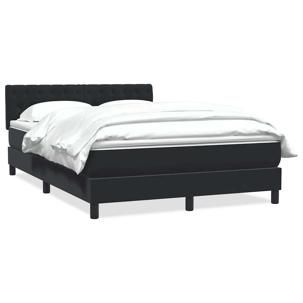 Boxspring met matras fluweel zwart 140x220 cm – afbeelding 2