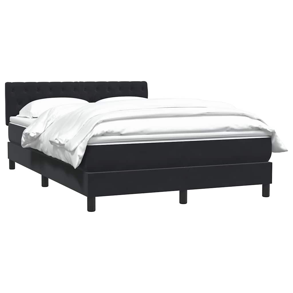 Boxspring met matras fluweel zwart 140x220 cm – afbeelding 3
