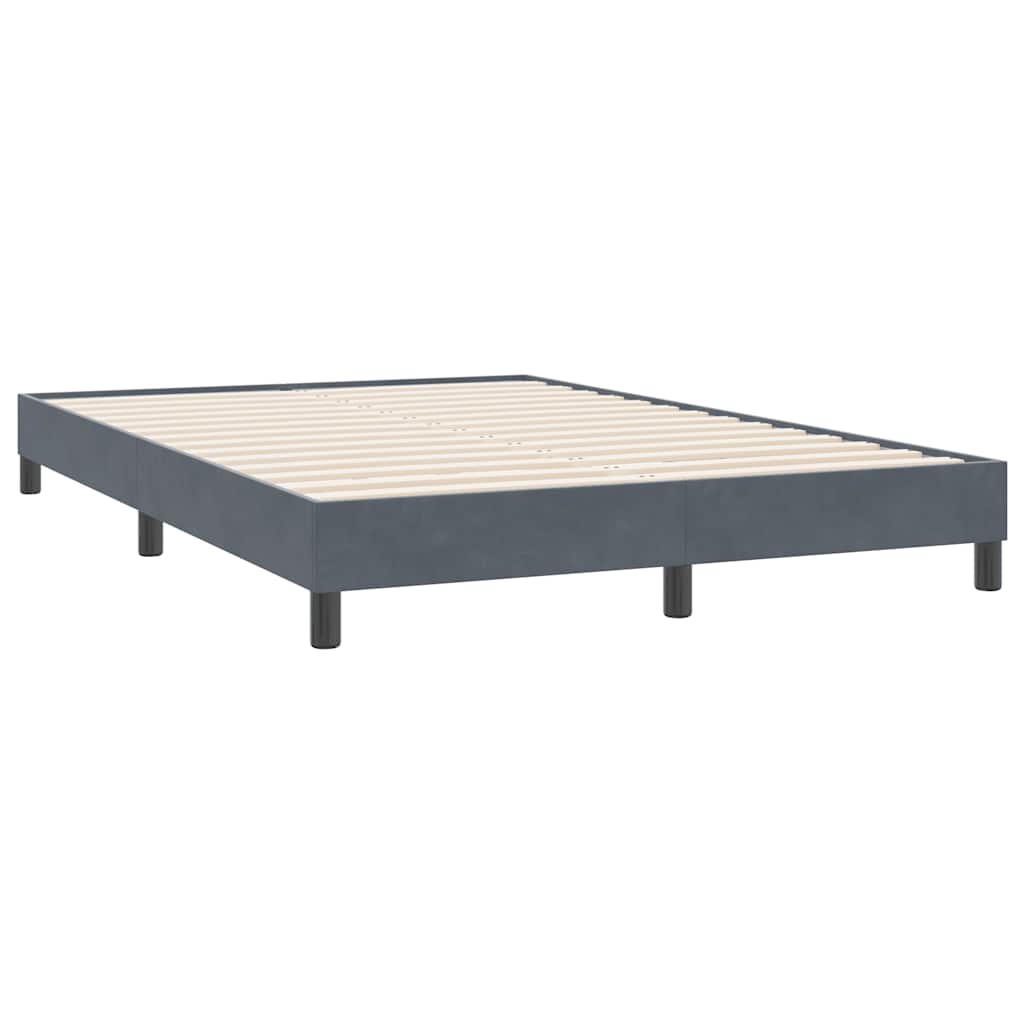 Boxspring met matras fluweel donkergrijs 160x220 cm – afbeelding 5