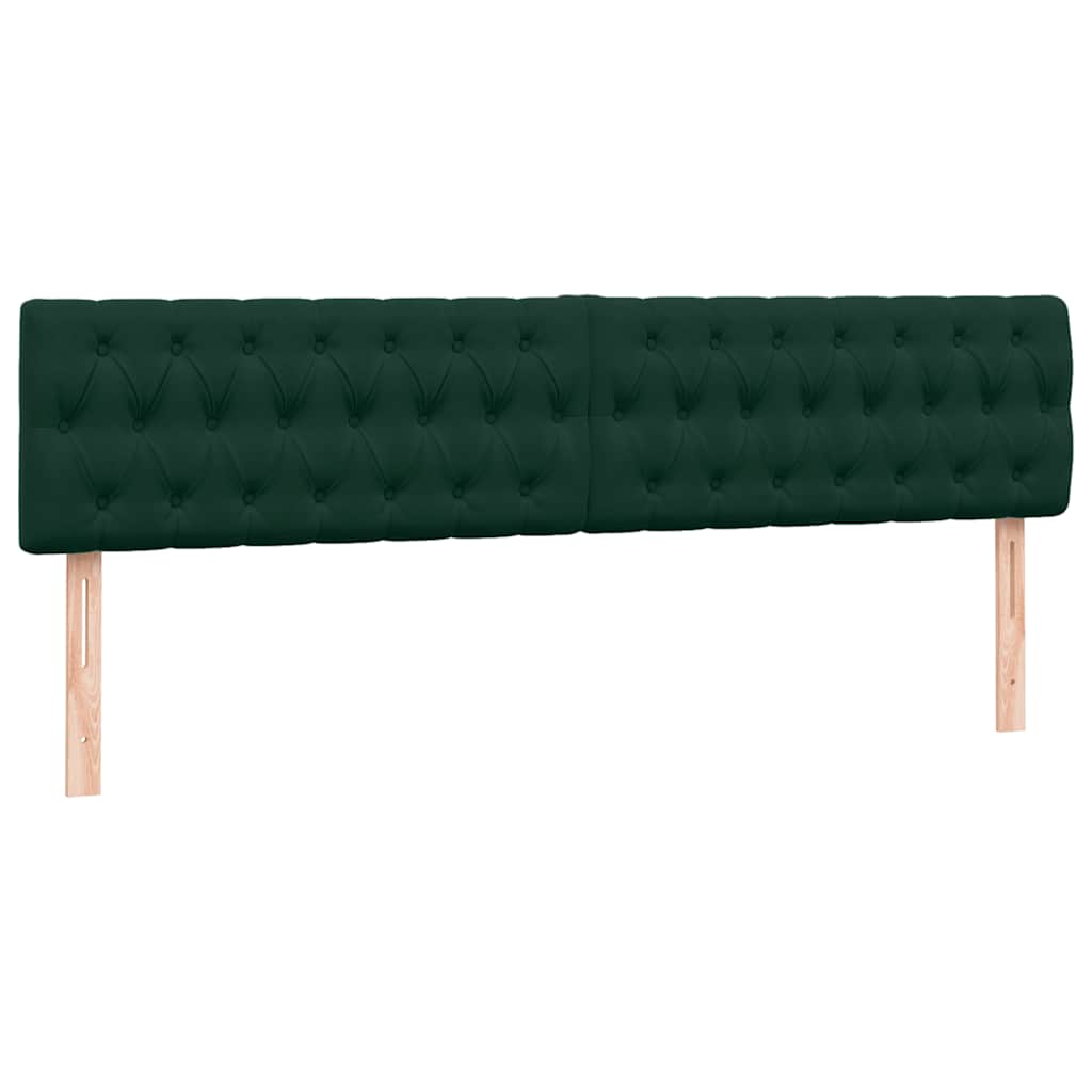 Boxspring met matras fluweel donkergroen 200x220 cm – afbeelding 6