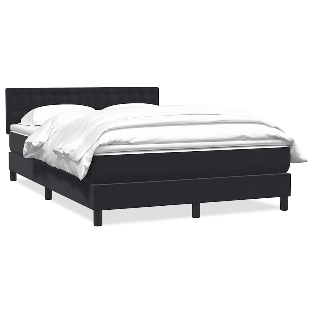 Boxspring met matras fluweel zwart 160x210 cm – afbeelding 2