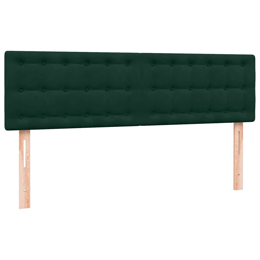Boxspring met matras fluweel donkergroen 160x210 cm – afbeelding 6