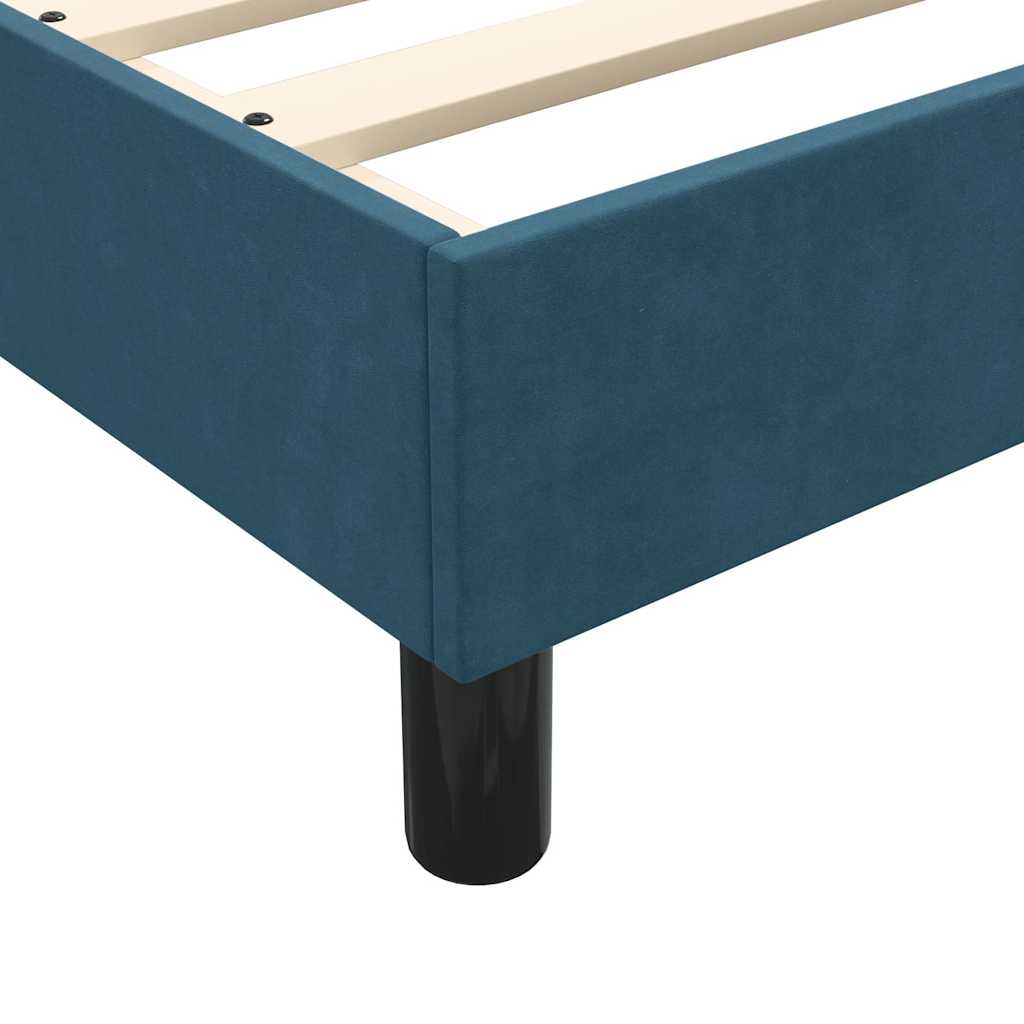 Boxspring met matras fluweel donkerblauw 80x220 cm – afbeelding 10