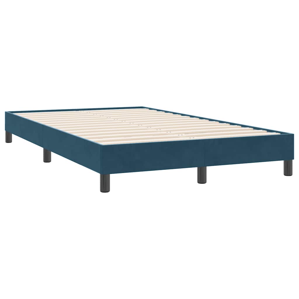 Boxspring met matras fluweel donkerblauw 100x220 cm – afbeelding 5