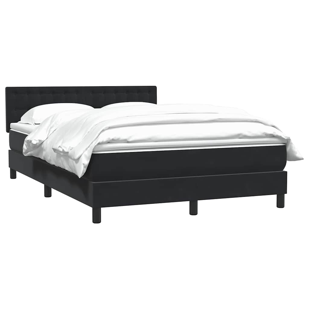 Boxspring met matras fluweel zwart 140x220 cm – afbeelding 3