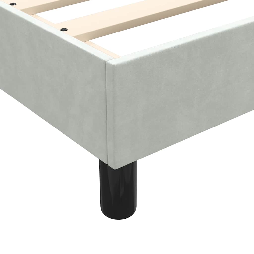 Boxspring met matras en LED fluweel lichtgrijs 200x210 cm – afbeelding 11