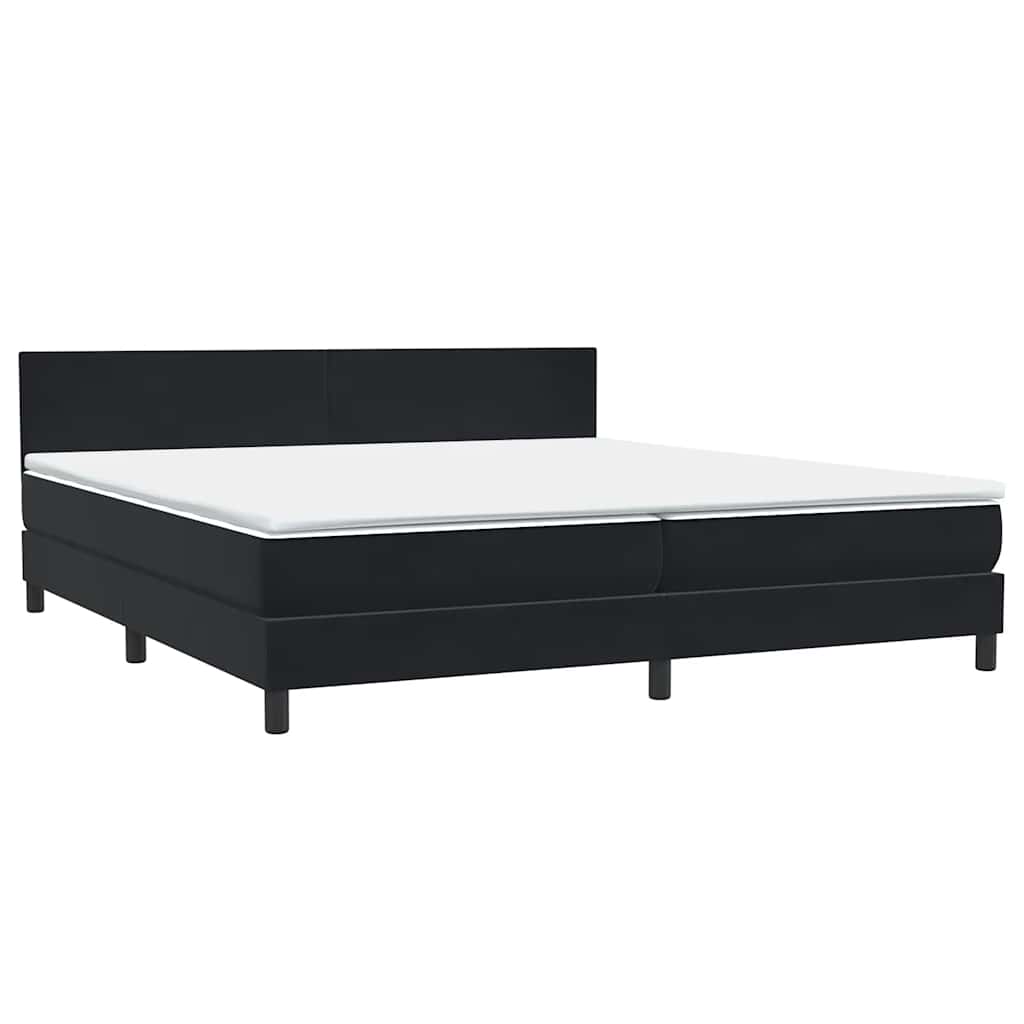 Boxspring met matras en LED fluweel zwart 200x220 cm – afbeelding 5