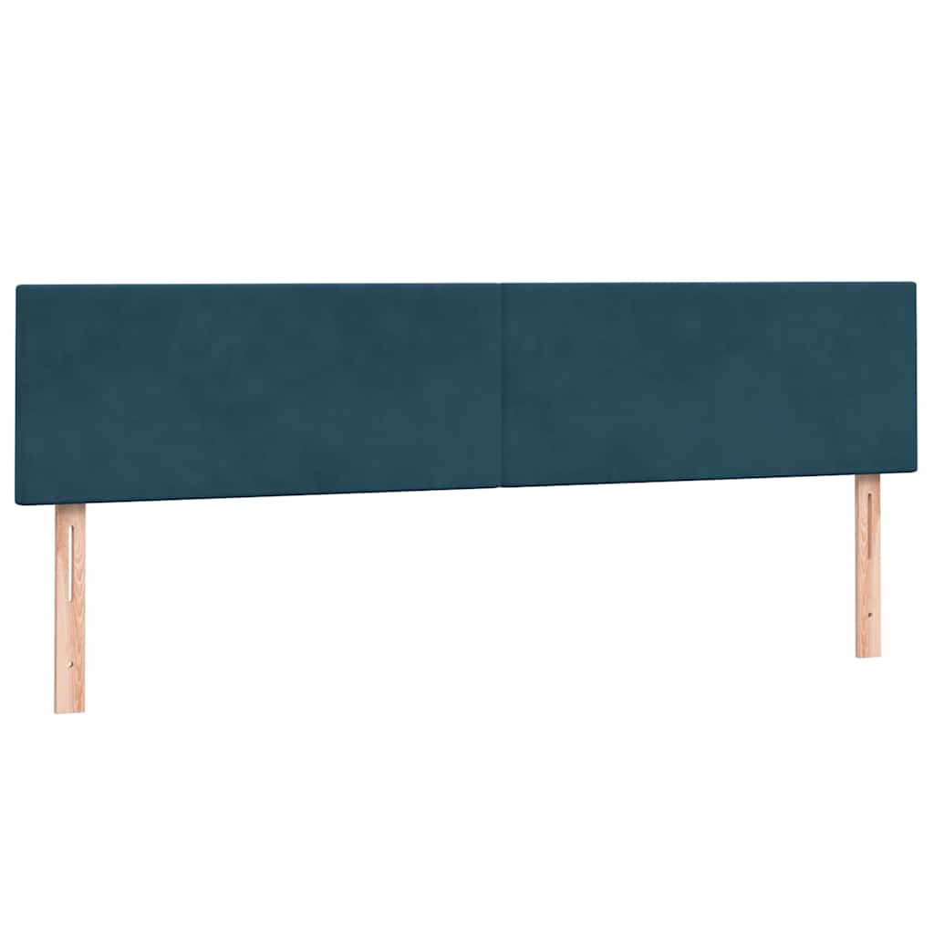 Boxspring met matras en LED fluweel donkerblauw 200x220 cm – afbeelding 7