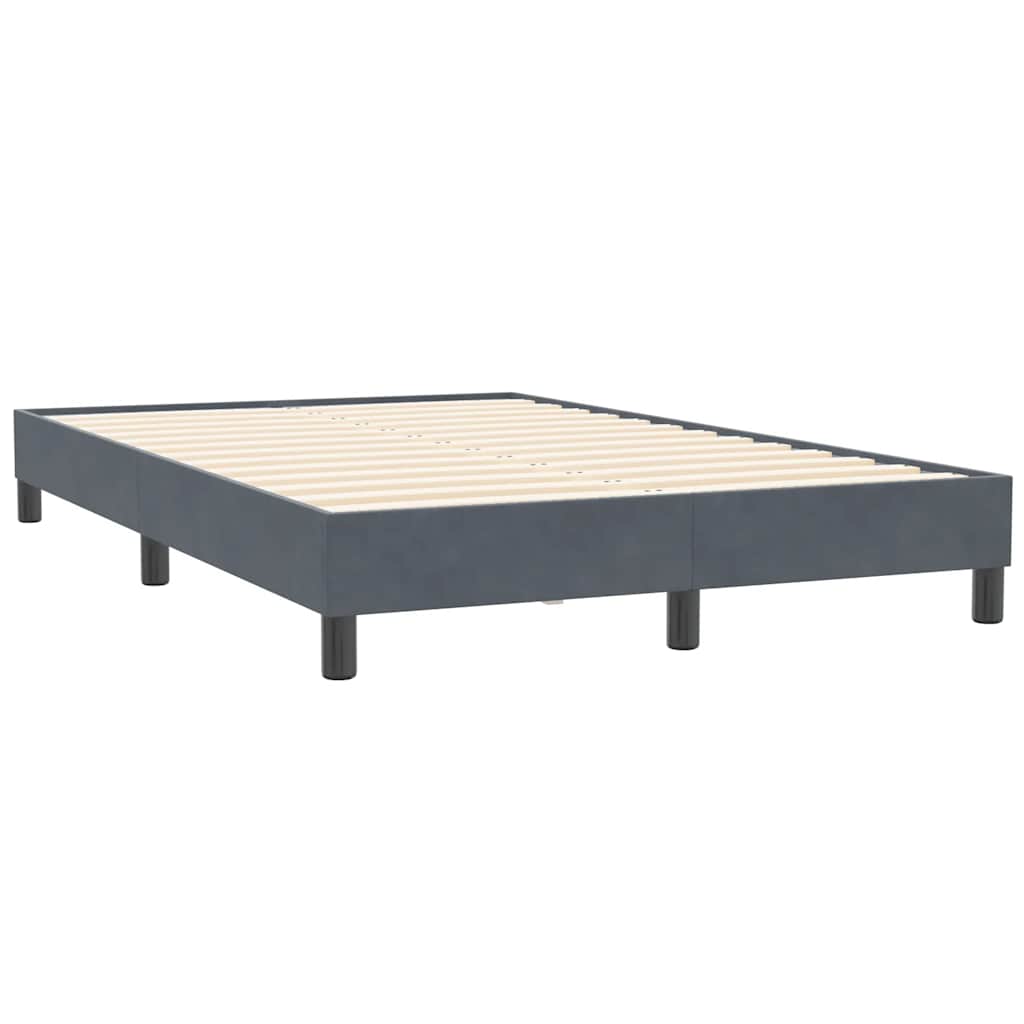 Boxspring met matras en LED fluweel donkergrijs 120x210 cm – afbeelding 6