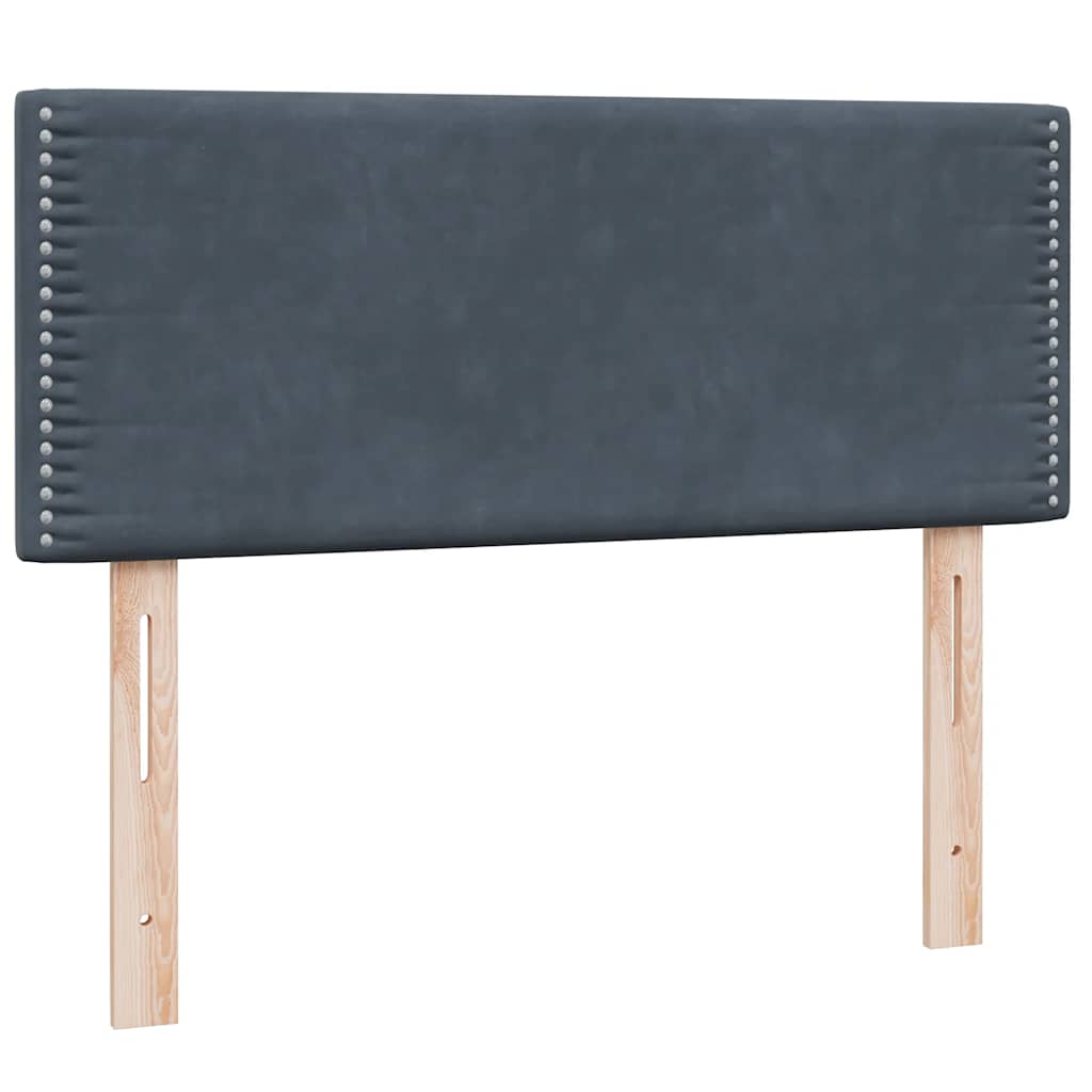 Boxspring met matras en LED fluweel donkergrijs 120x210 cm – afbeelding 7