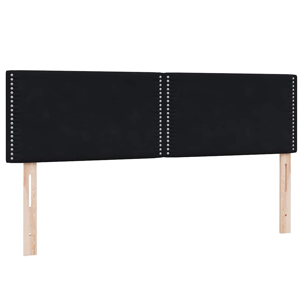 Boxspring met matras en LED fluweel zwart 140x210 cm – afbeelding 7