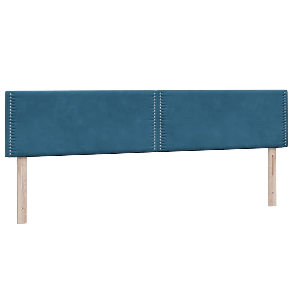 Boxspring met matras en LED fluweel donkerblauw 180x210 cm – afbeelding 7