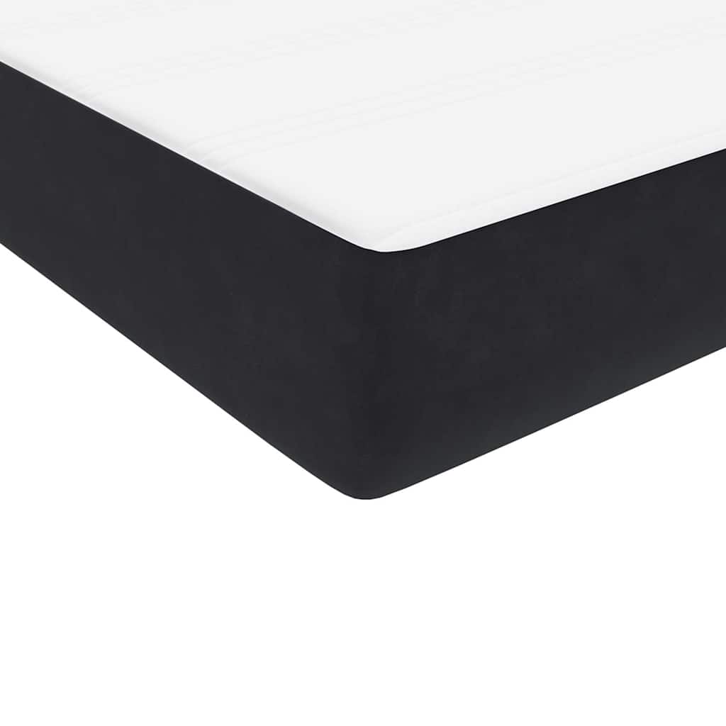 Boxspring met matras en LED fluweel zwart 100x220 cm – afbeelding 10