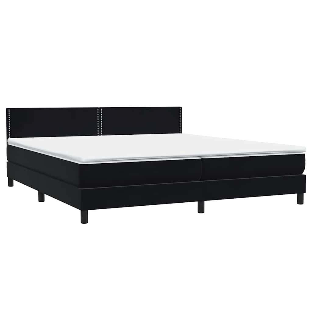Boxspring met matras en LED fluweel zwart 200x220 cm – afbeelding 5