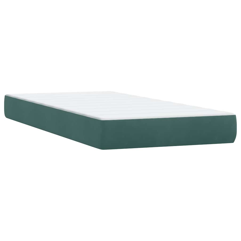 Boxspring met matras en LED fluweel donkergroen 80x210 cm – afbeelding 8
