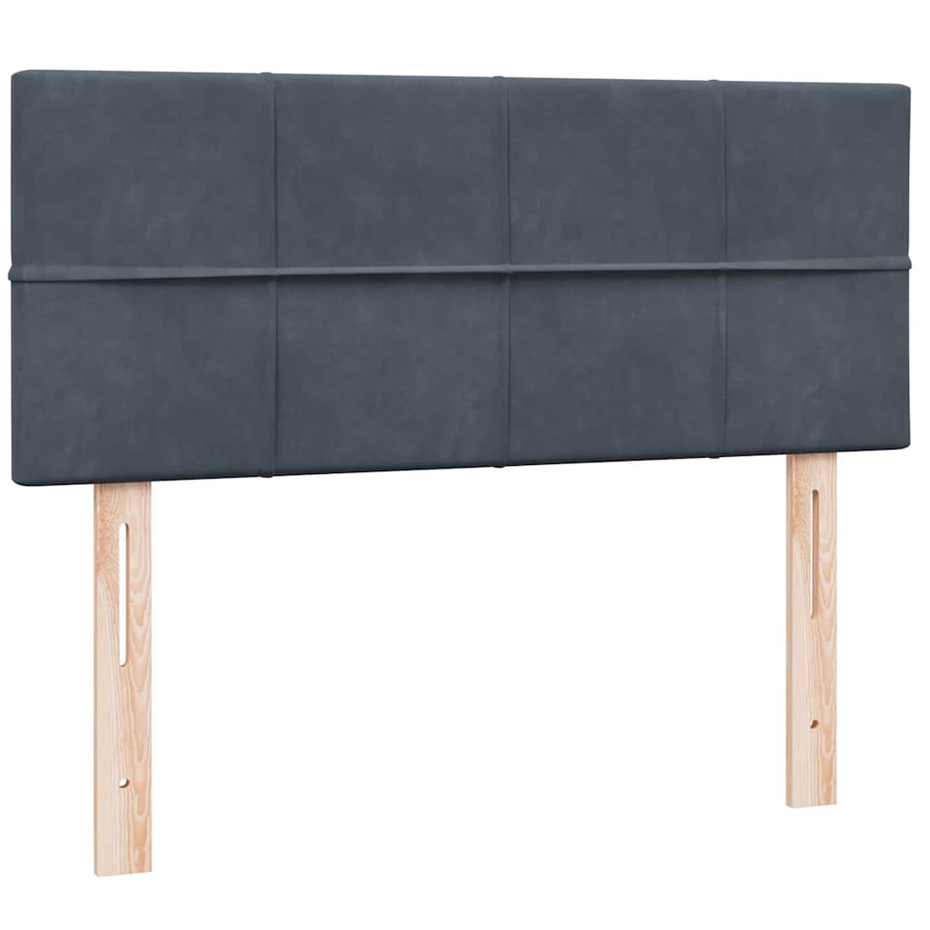 Boxspring met matras en LED fluweel donkergrijs 120x210 cm – afbeelding 7