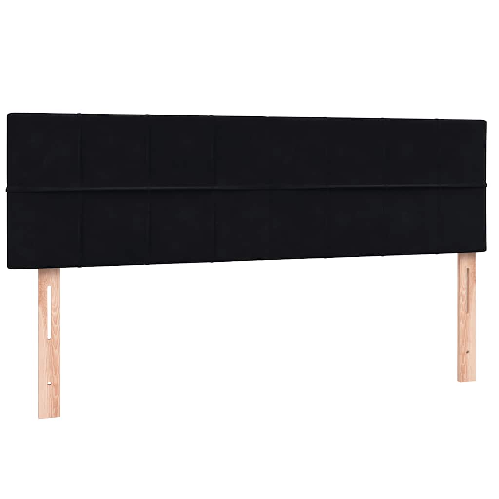 Boxspring met matras en LED fluweel zwart 140x210 cm – afbeelding 7