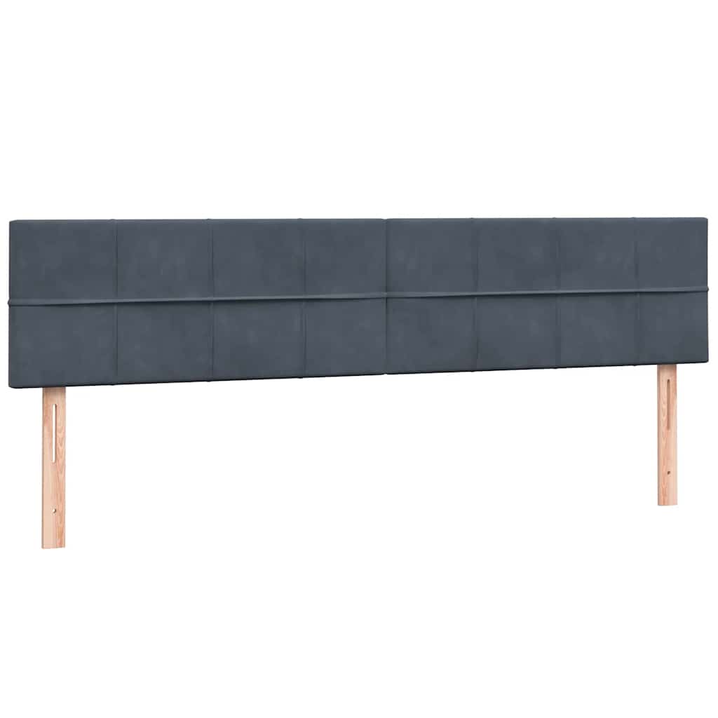 Boxspring met matras en LED fluweel donkergrijs 200x210 cm – afbeelding 7