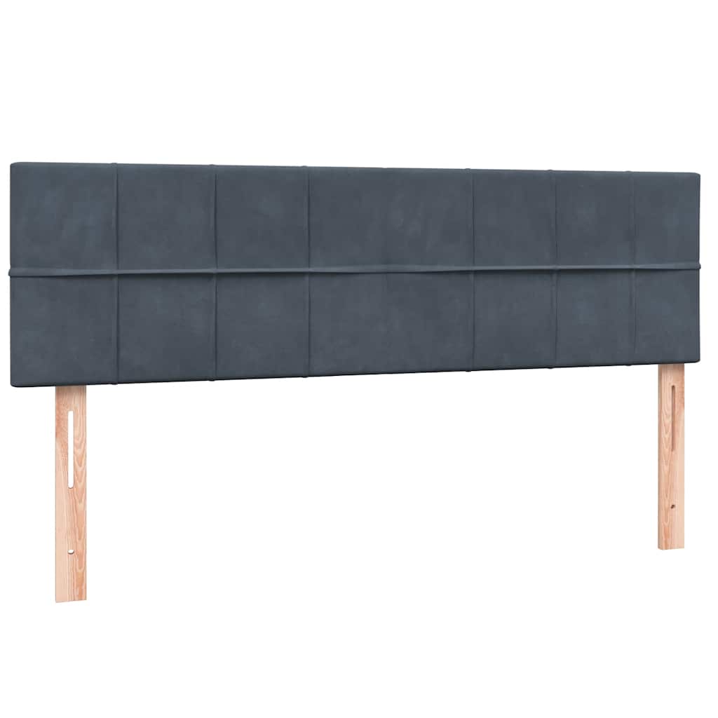 Boxspring met matras en LED fluweel donkergrijs 160x220 cm – afbeelding 7
