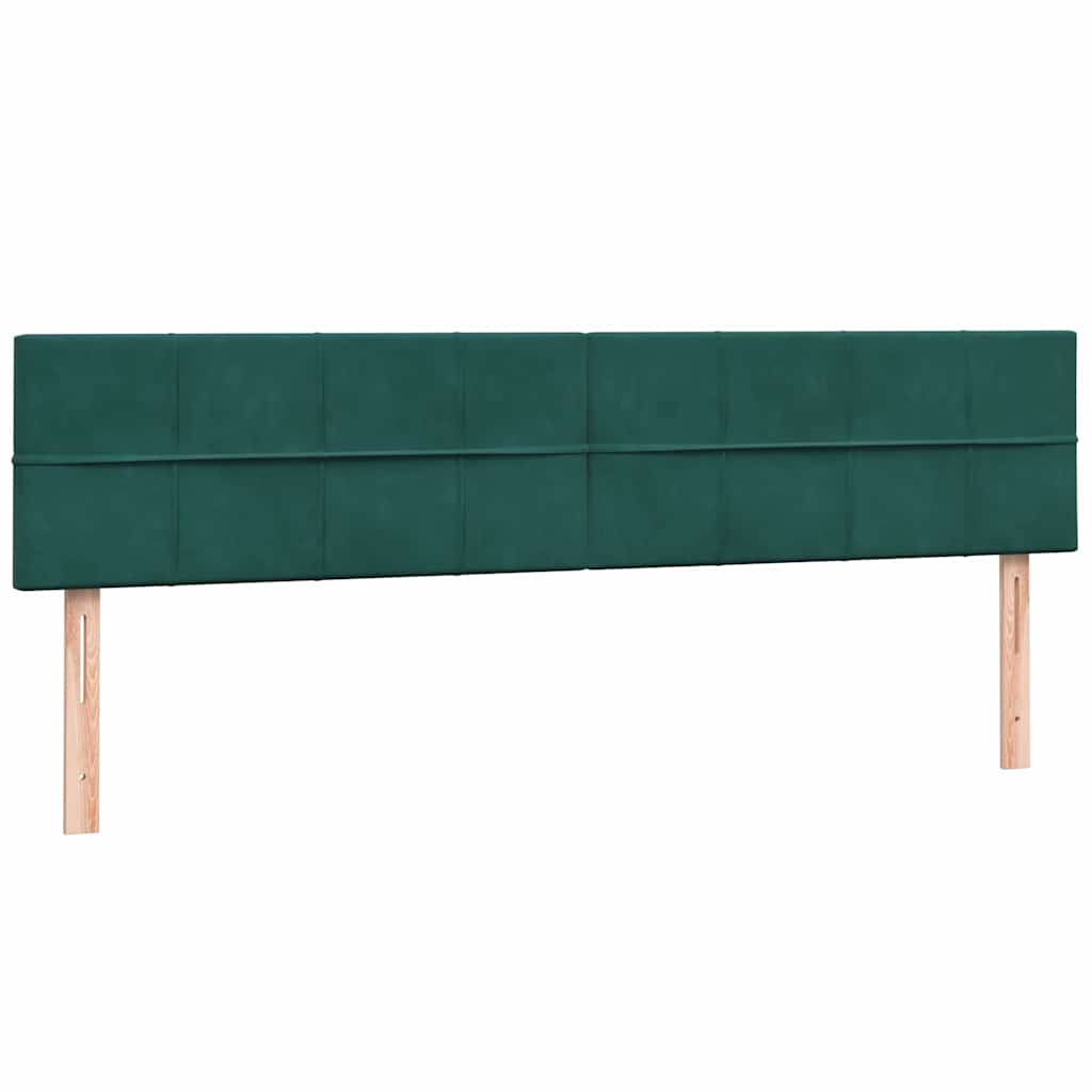 Boxspring met matras en LED fluweel donkergroen 180x220 cm – afbeelding 7