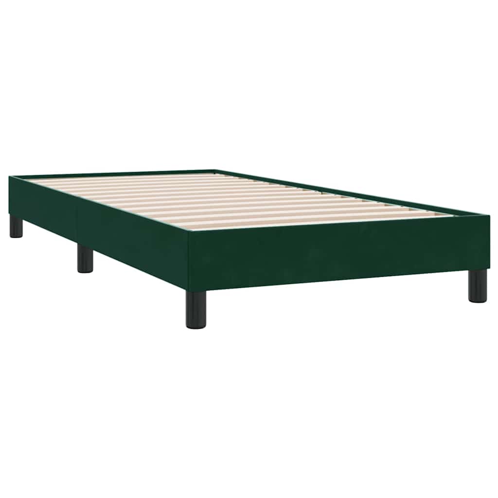 Boxspring met matras en LED fluweel donkergroen 90x210 cm – afbeelding 6