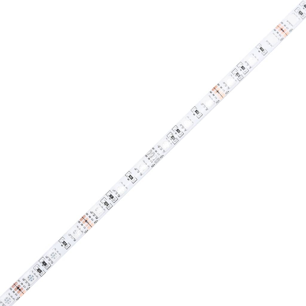 Boxspring met matras en LED fluweel lichtgrijs 100x210 cm – afbeelding 12