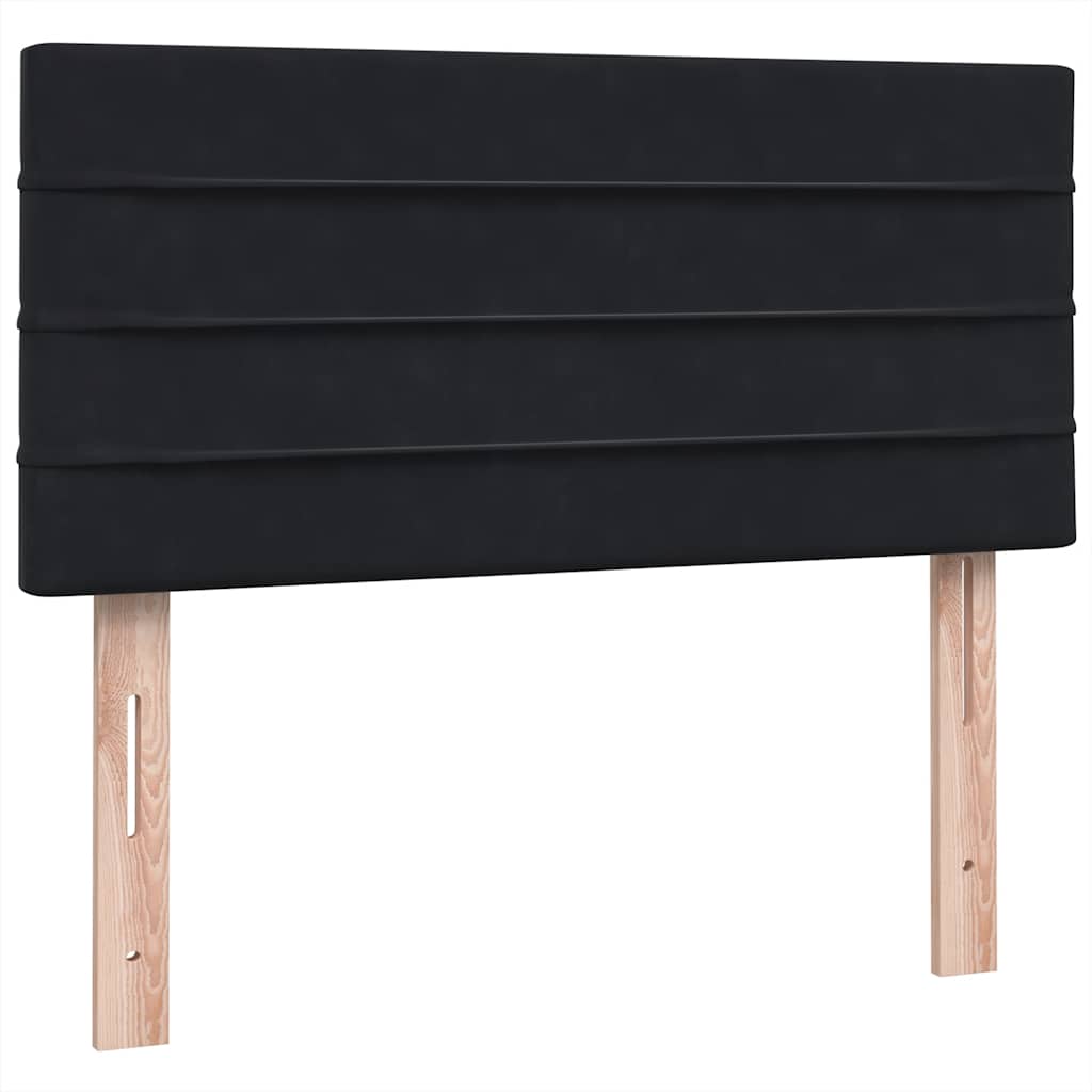 Boxspring met matras en LED fluweel zwart 90x220 cm – afbeelding 8