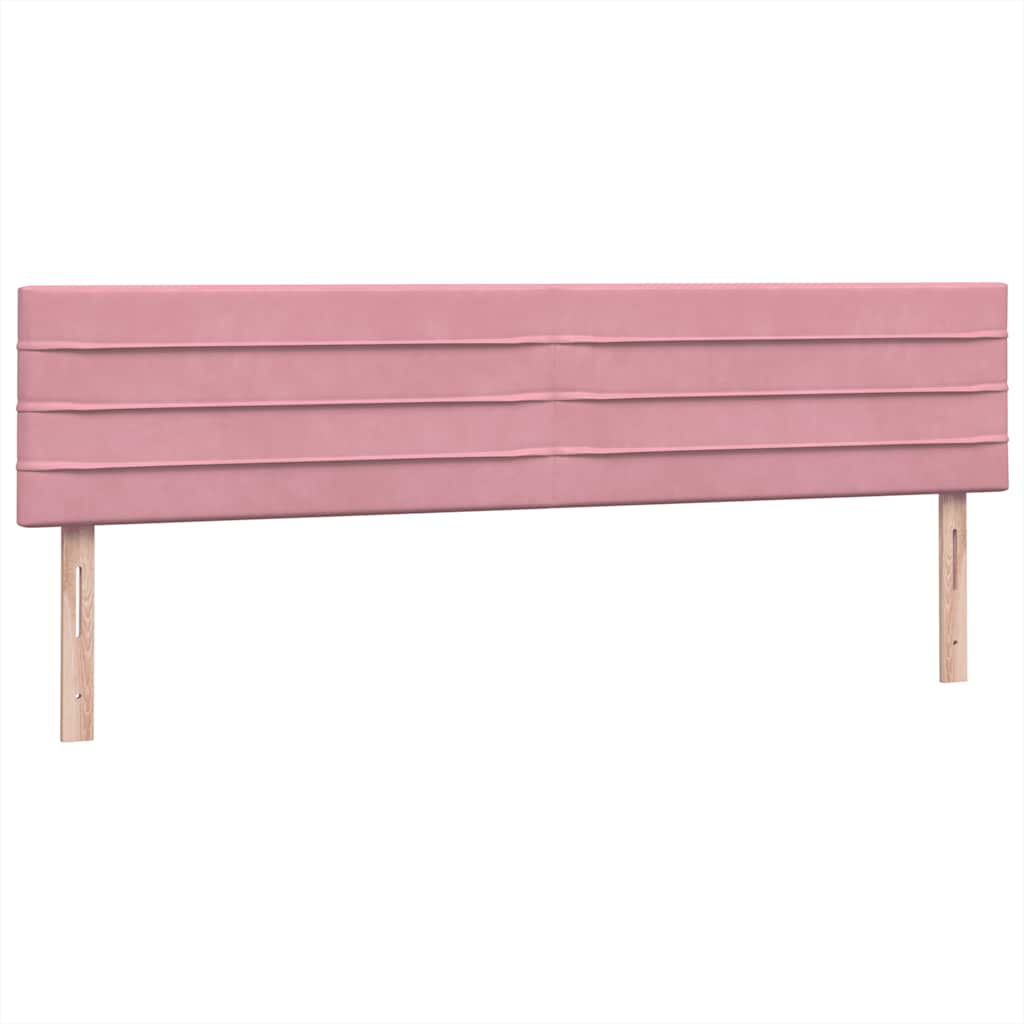 Boxspring met matras en LED fluweel roze 180x220 cm – afbeelding 8