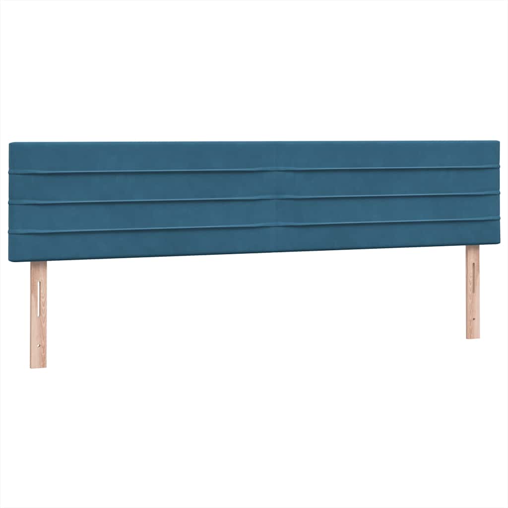Boxspring met matras en LED fluweel donkerblauw 200x220 cm – afbeelding 8