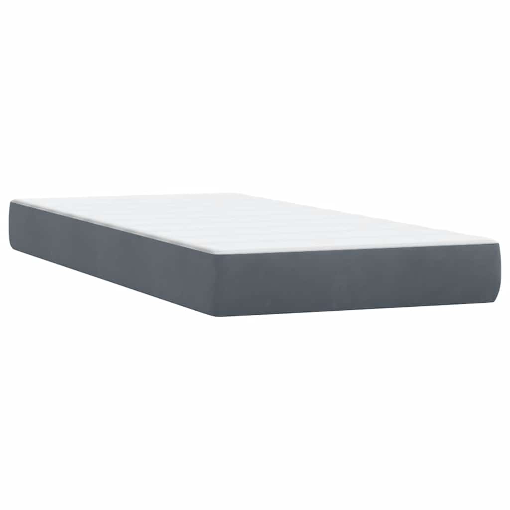 Boxspring met matras en LED fluweel donkergrijs 200x210 cm – afbeelding 8