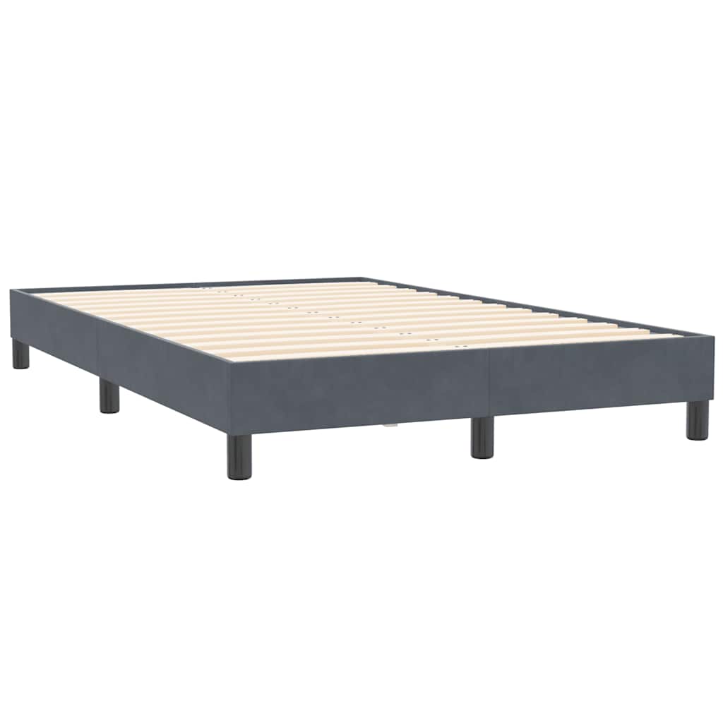Boxspring met matras en LED fluweel donkergrijs 120x210 cm – afbeelding 6