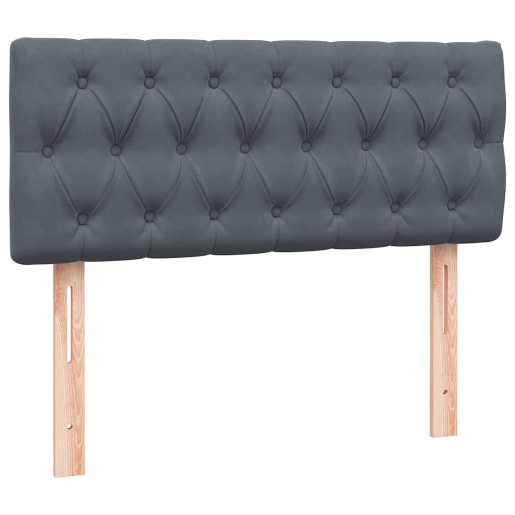 Boxspring met matras en LED fluweel donkergrijs 120x210 cm – afbeelding 7