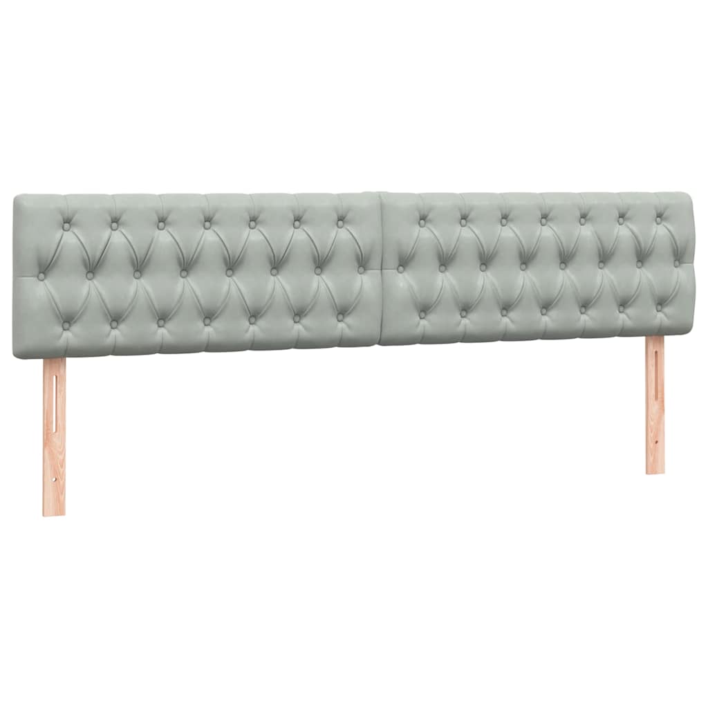 Boxspring met matras en LED fluweel lichtgrijs 200x210 cm – afbeelding 7