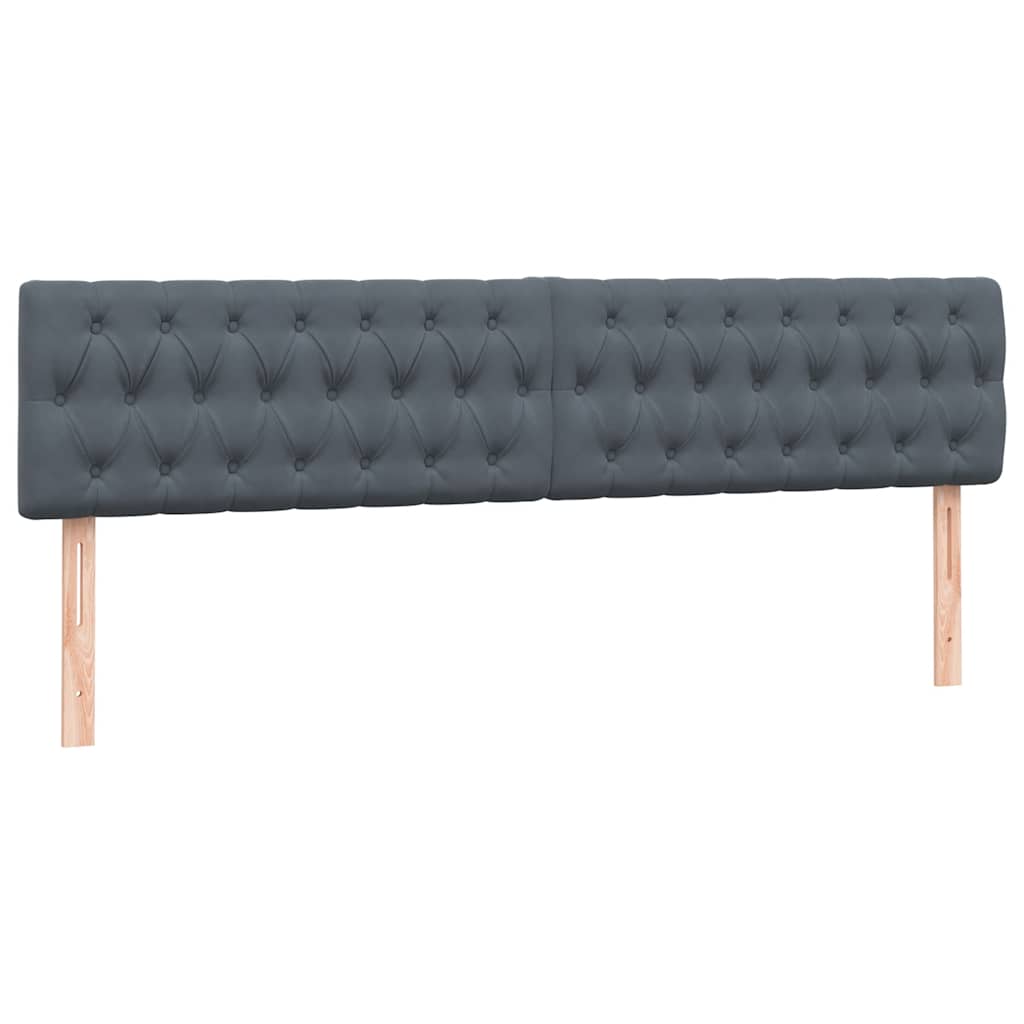 Boxspring met matras en LED fluweel donkergrijs 200x210 cm – afbeelding 7