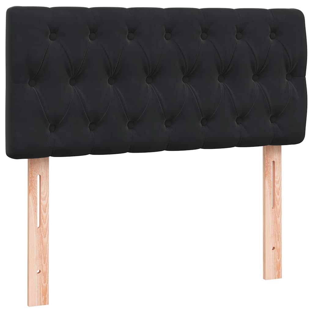 Boxspring met matras en LED fluweel zwart 100x220 cm – afbeelding 7