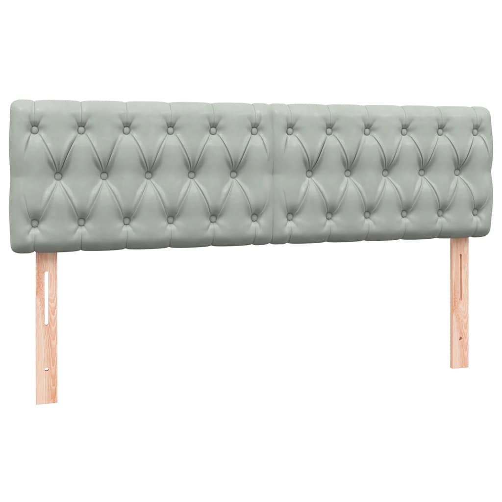 Boxspring met matras en LED fluweel lichtgrijs 140x220 cm – afbeelding 7