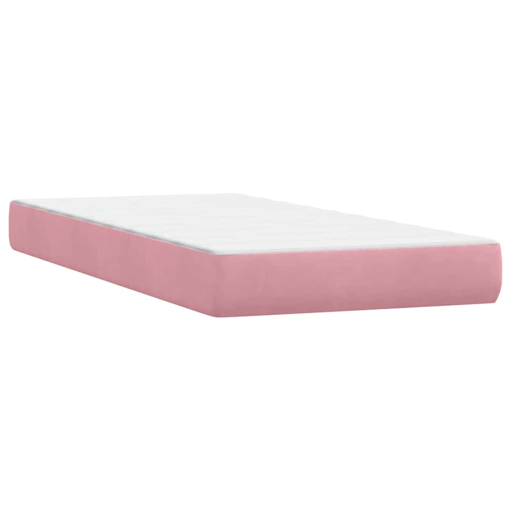Boxspring met matras en LED fluweel roze 180x220 cm – afbeelding 8