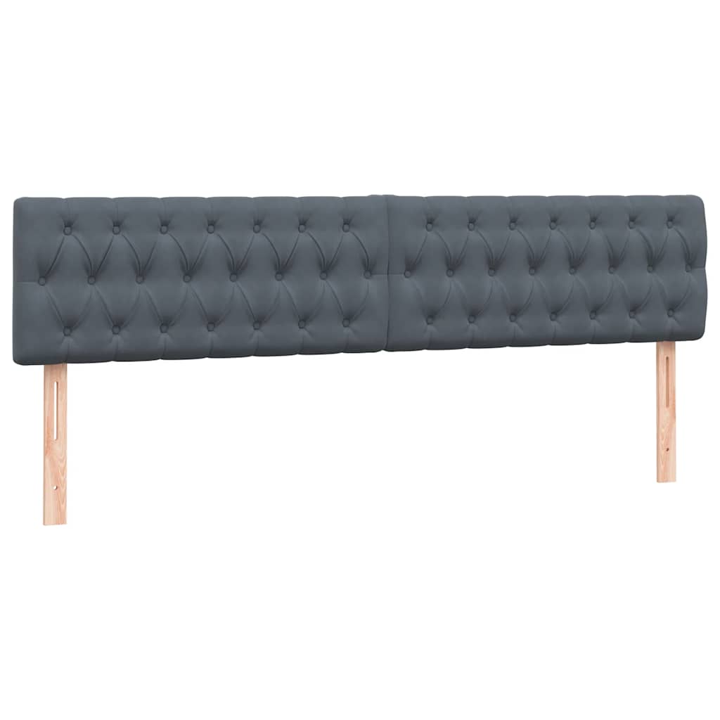 Boxspring met matras en LED fluweel donkergrijs 200x220 cm – afbeelding 7