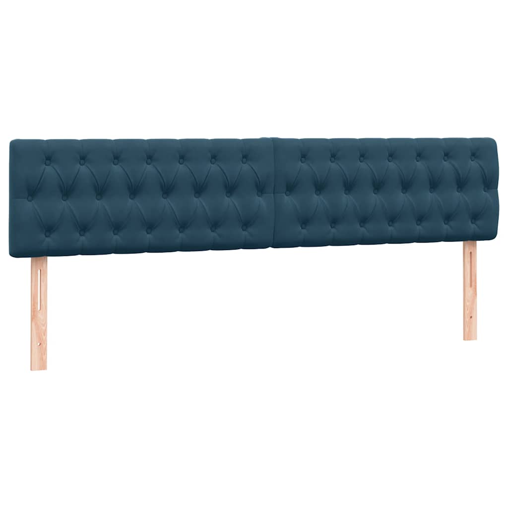 Boxspring met matras en LED fluweel donkerblauw 200x220 cm – afbeelding 7