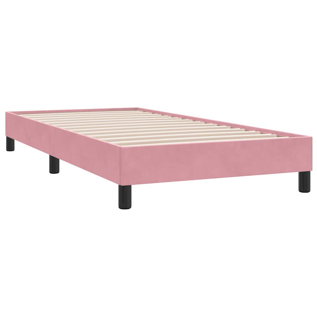 Boxspring met matras en LED fluweel roze 80x210 cm – afbeelding 6