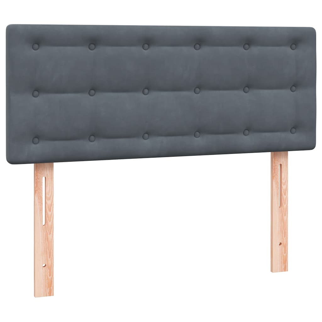 Boxspring met matras en LED fluweel donkergrijs 120x210 cm – afbeelding 8