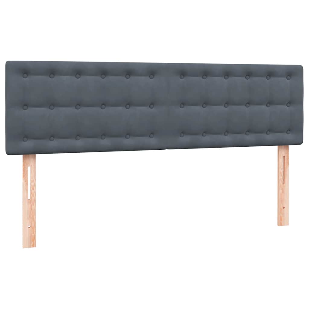 Boxspring met matras en LED fluweel donkergrijs 200x210 cm – afbeelding 7